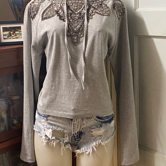 Love Sam Beaded hooded sweater NWT - Picture 3 of 11